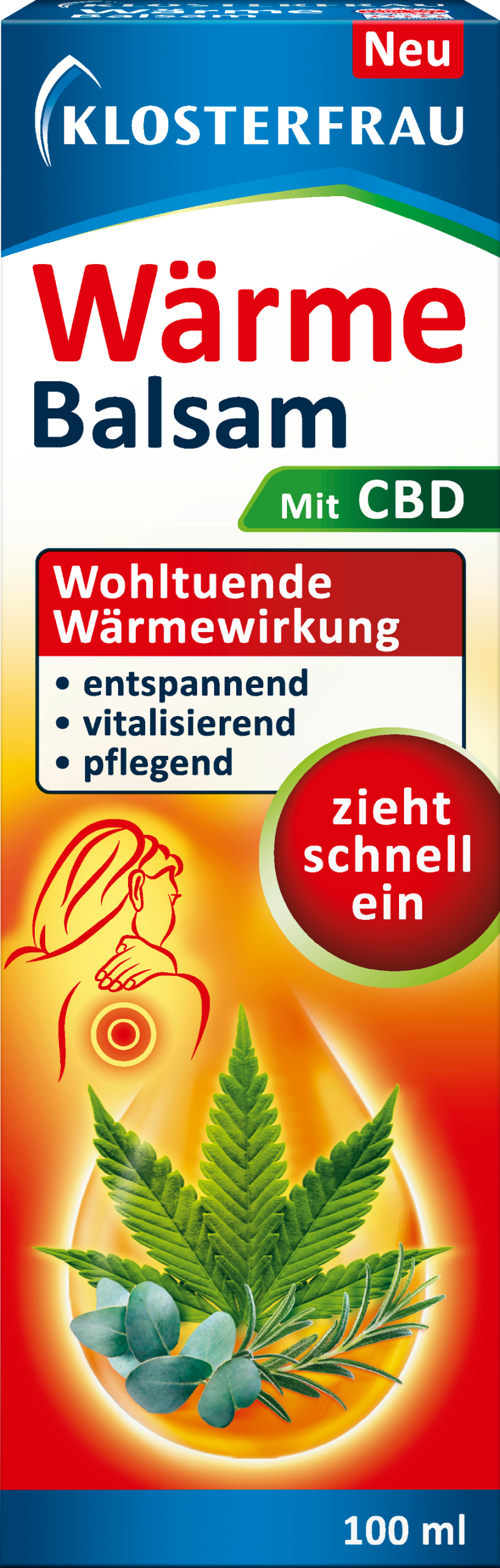 Klosterfrau بلسم حراري مع اتفاقية التنوع البيولوجي ، 100 مل