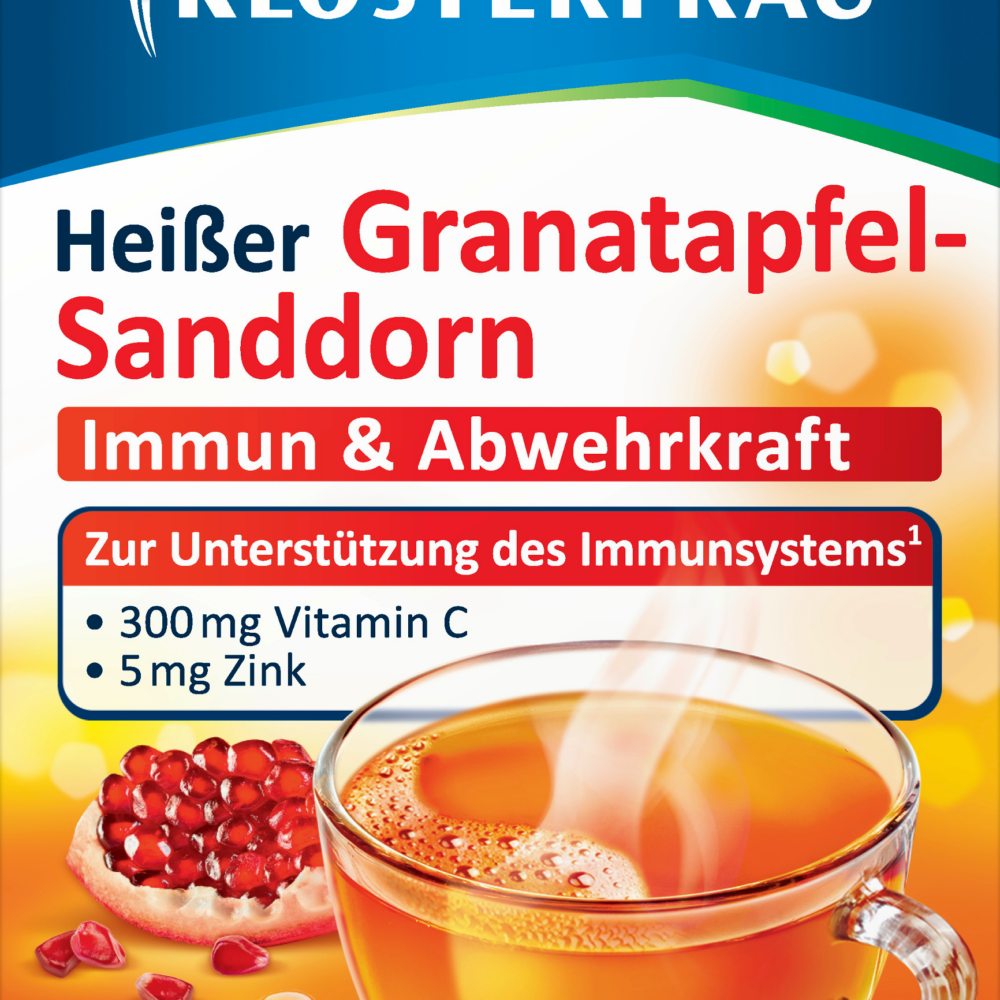 كلوسترفراو كيس مشروبات ساخن من الرمان ونبق البحر 10 قطع ، 150 جرام مكمل غذائي