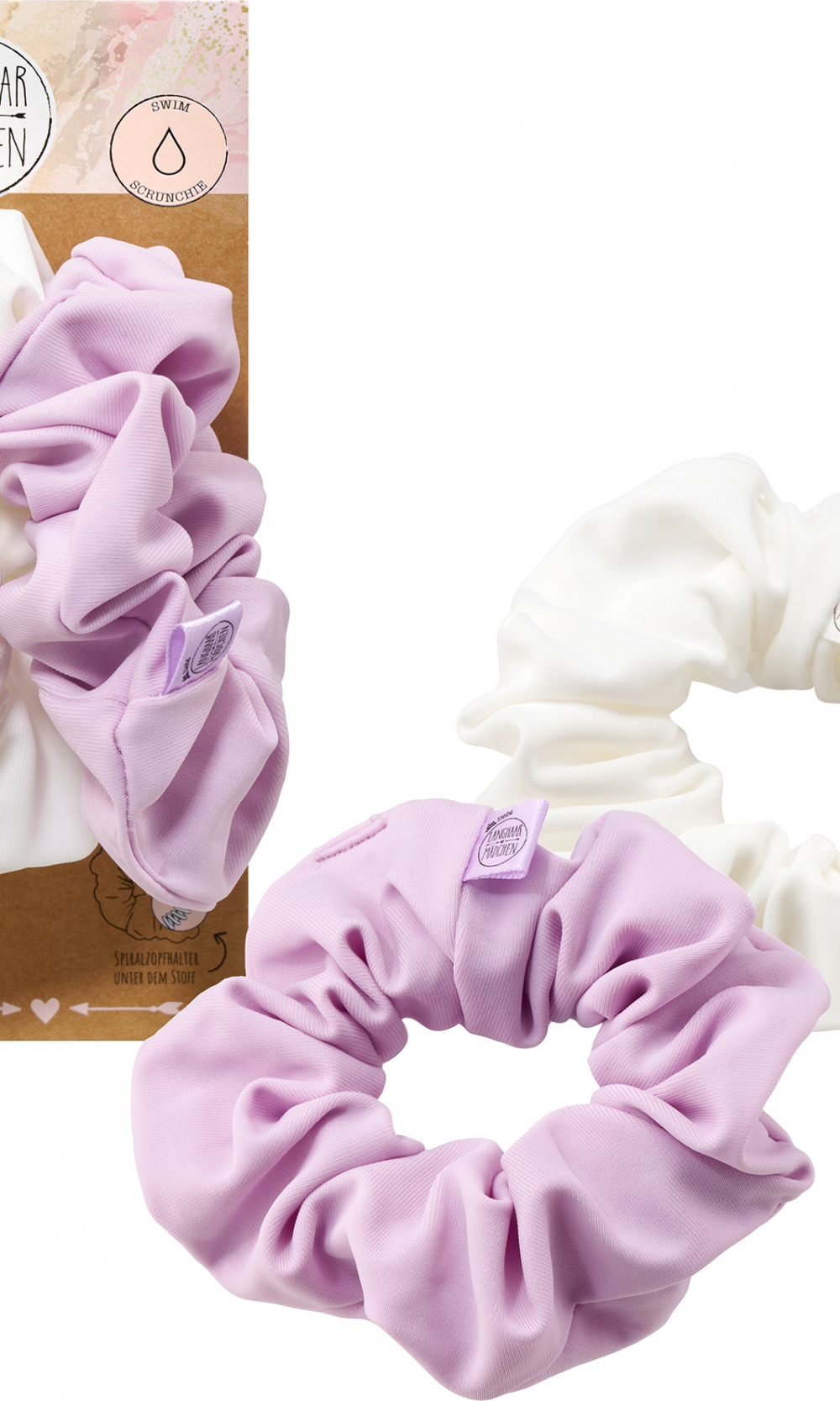 مجموعة سكرانشي للسباحة للعناية الصيفية بشعر طويل، 2 قطعة