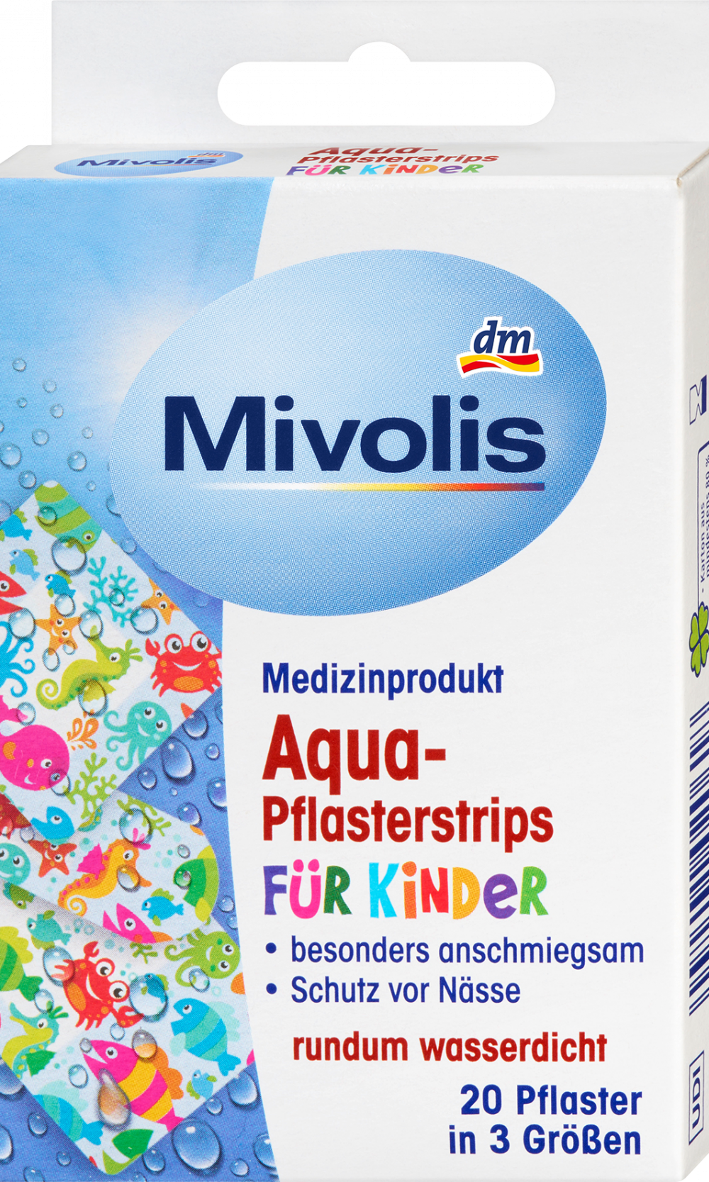 شرائط جبس Mivolis Aqua للأطفال، 20 قطعةجهاز طبي