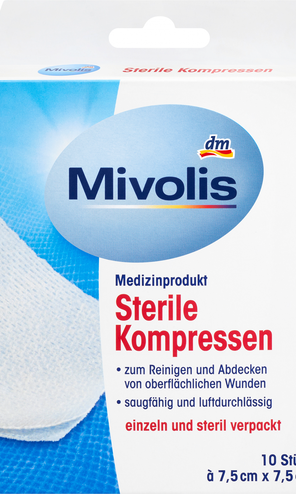 كمادات Mivolis معقمة، 10 قطعجهاز طبي