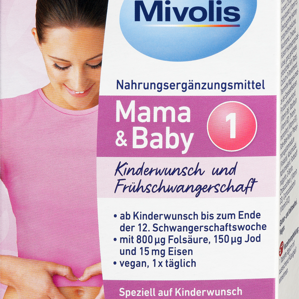 ميفوليس، ماما آند بيبي 1 قرص، 30 حبة، 22 جم مكمل غذائي