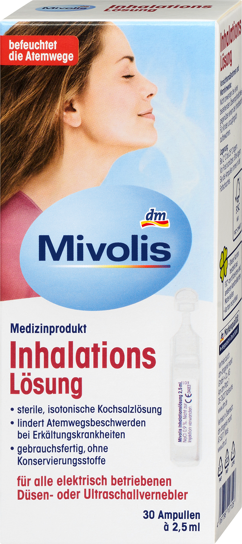 ميفوليس محلول استنشاق 30 قطعة ، 75 مل جهاز طبي