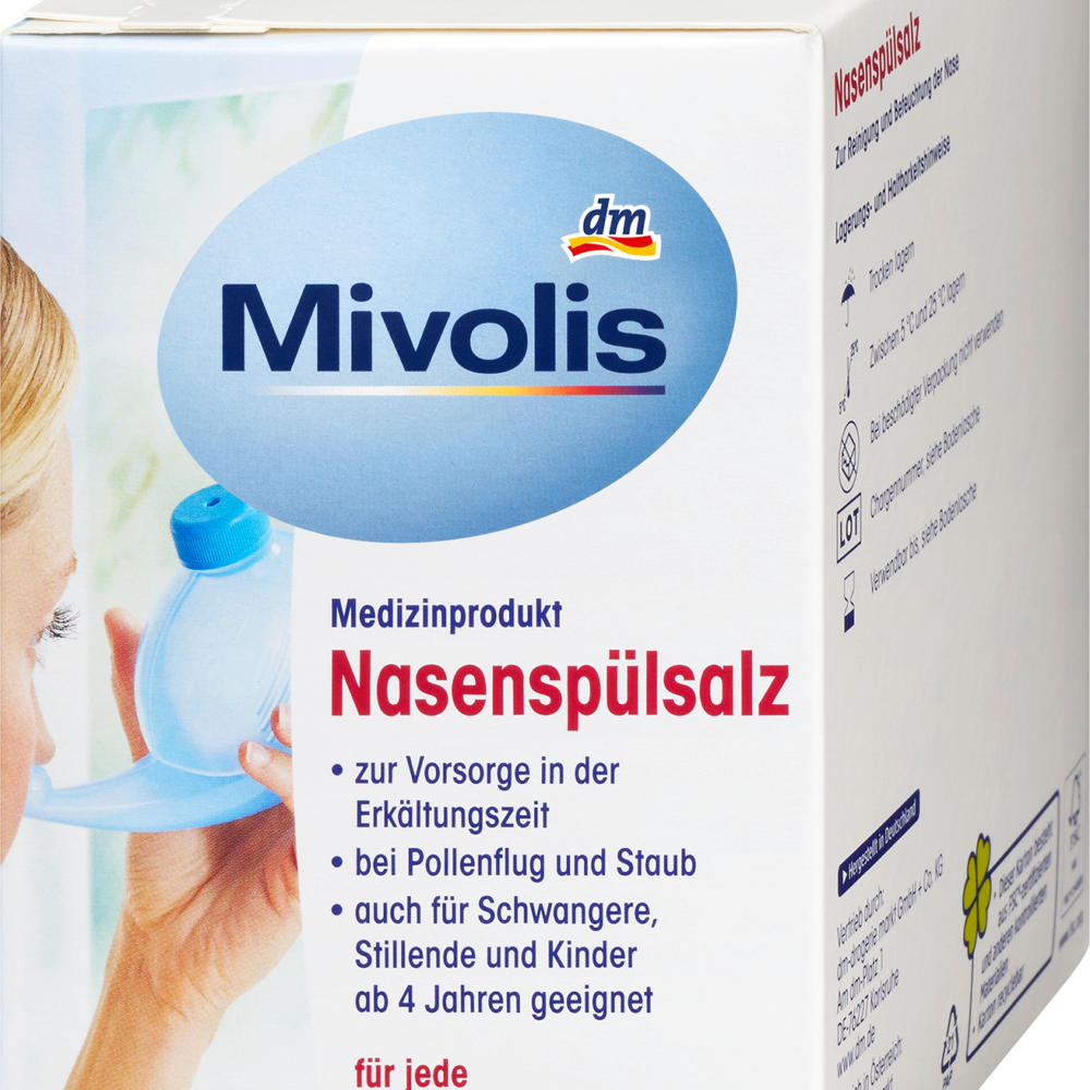 ميفوليس ملح ري الأنف 60 عود ، 135 جرام جهاز طبي