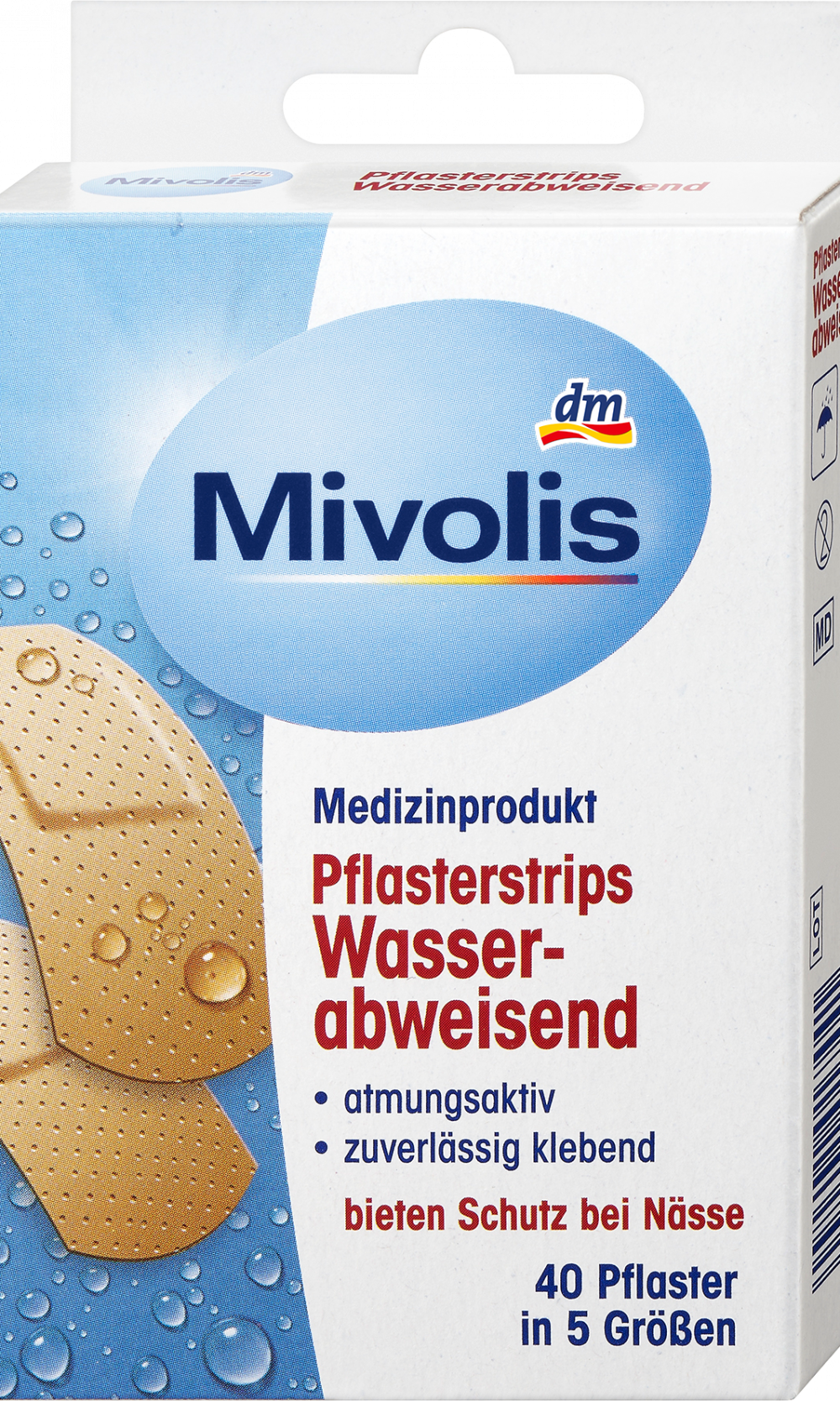 Mivolis شرائط جبس طاردة للماء، 40 قطعةجهاز طبي