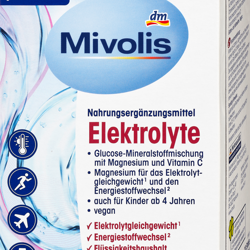 Mivolis Electrolytes, 20 عودا، 20 قطعة مكمل غذائي