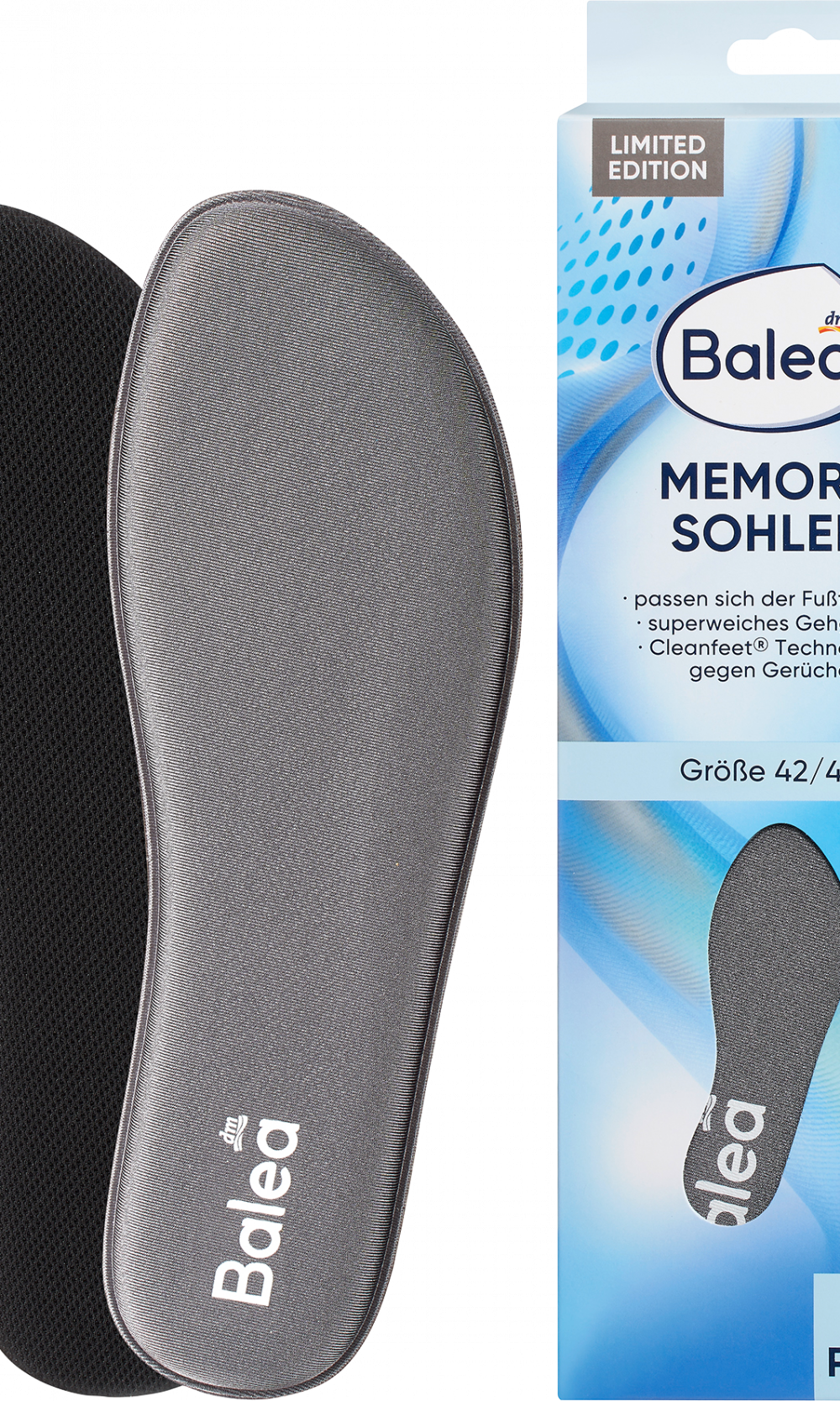 باليا إسفنج ميموري فوم إنسولز، مقاس 42/43 (1 زوج)، 2 قطعة