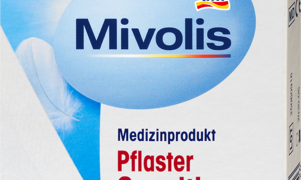 Mivolis Plaster Sensitive 10 سم × 6 سم، 1 م جهاز طبي