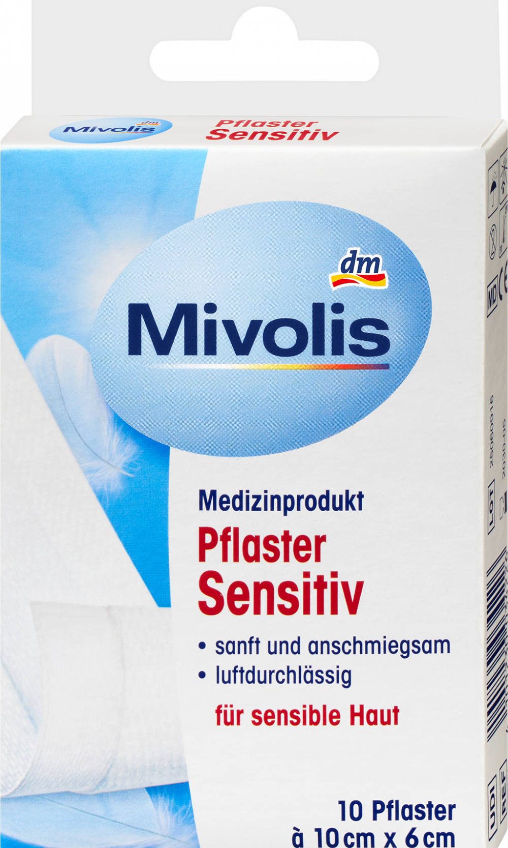 Mivolis جص حساس 10 سم × 6 سم، 1 مجهاز طبي