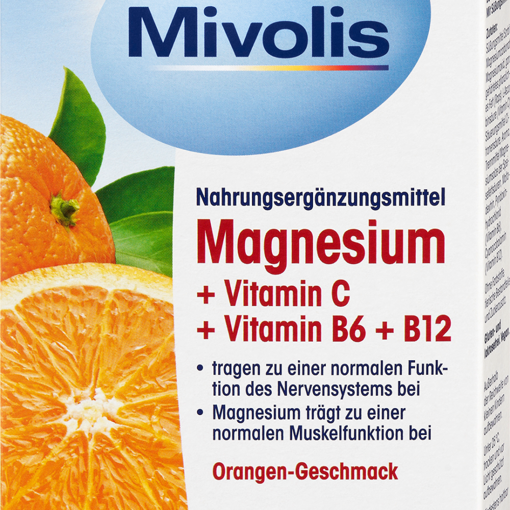 ميفوليس مغنيسيوم + فيتامين ج + فيتامين ب 6 + ب 12 أقراص استحلاب 30 قطعة، 45 جم مكمل غذائي