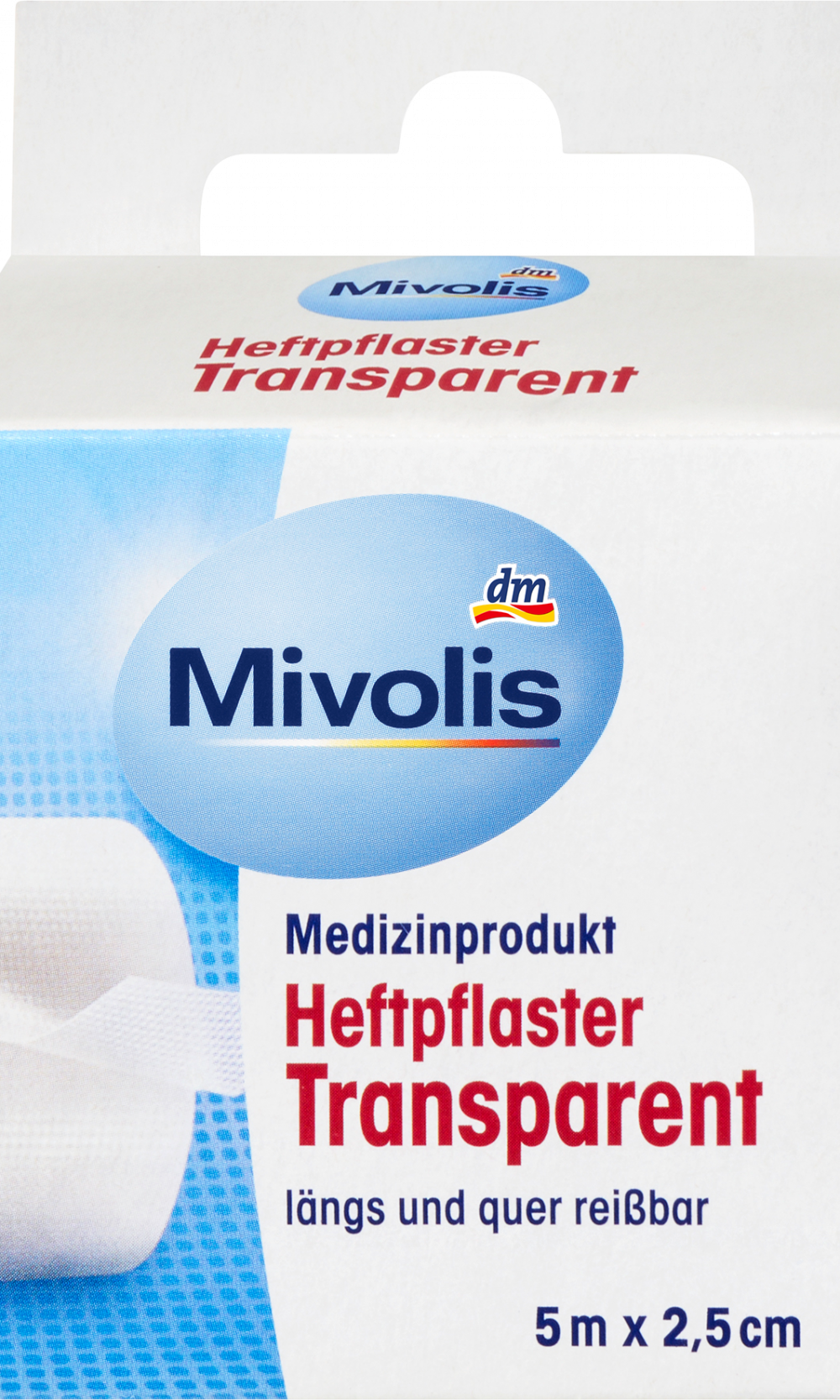 Mivolis جص لاصق شفاف ، 5 متر جهاز طبي