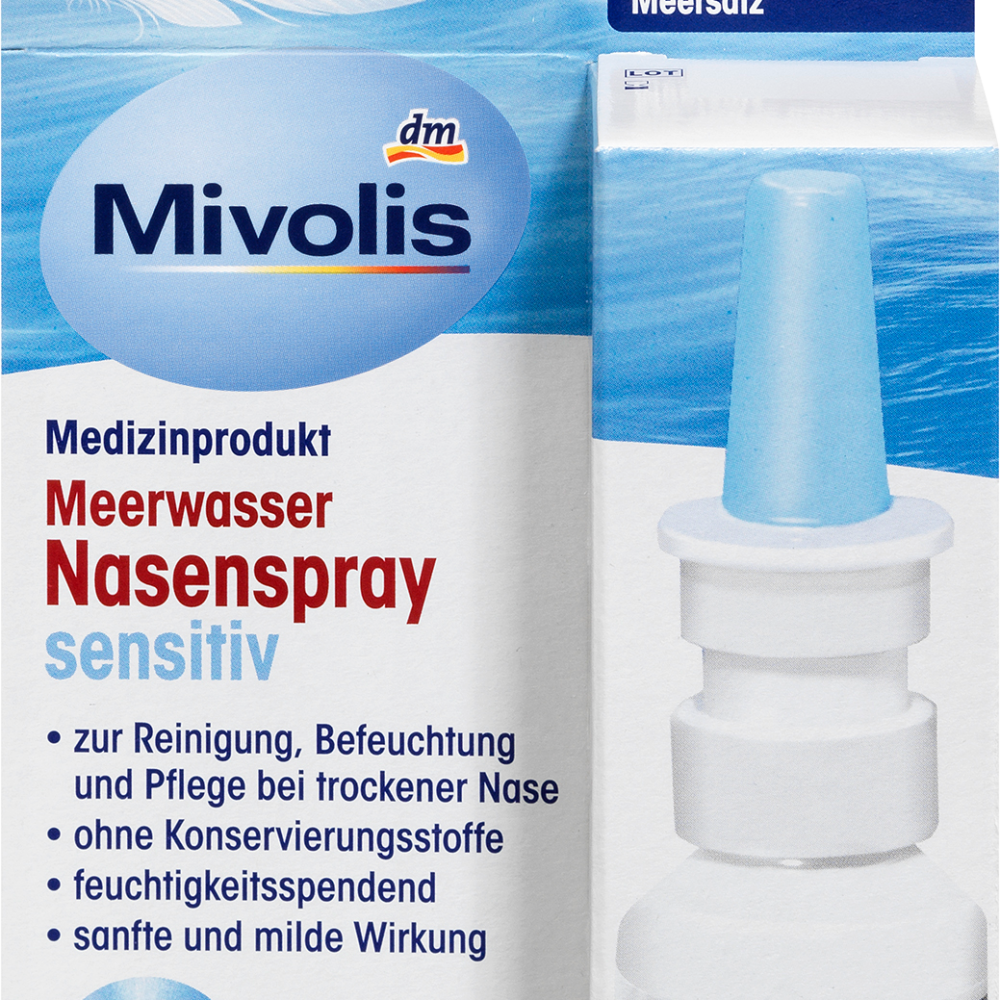 ميفوليس بخاخ الأنف بمياه البحر الحساس، 20 مل جهاز طبي
