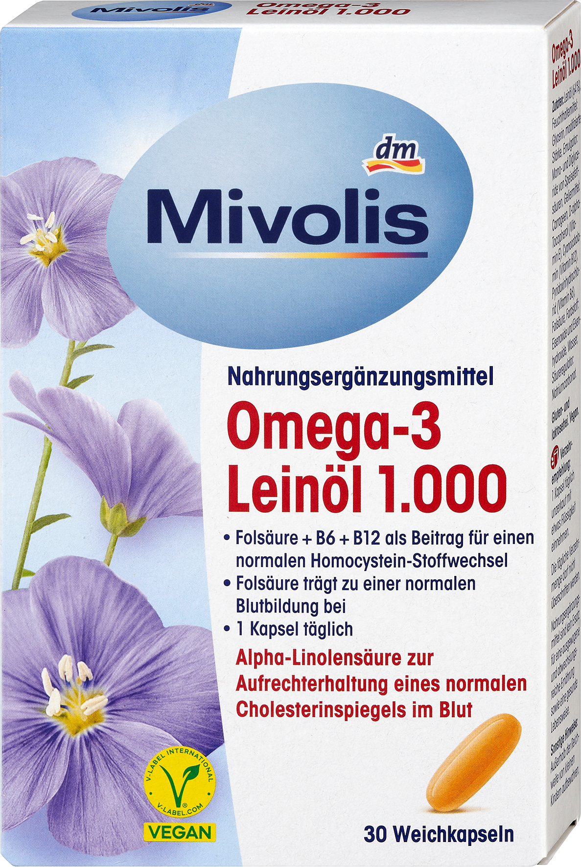 ميفوليس أوميغا 3 زيت بذر الكتان 1000، 30 قطعة، 47 غراممكمل غذائي