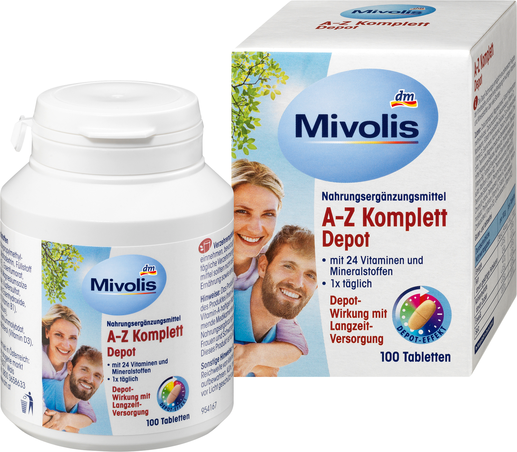 Mivolis A-Z Complete Depot, أقراص، 100 قطعة، 144 غراممكمل غذائي