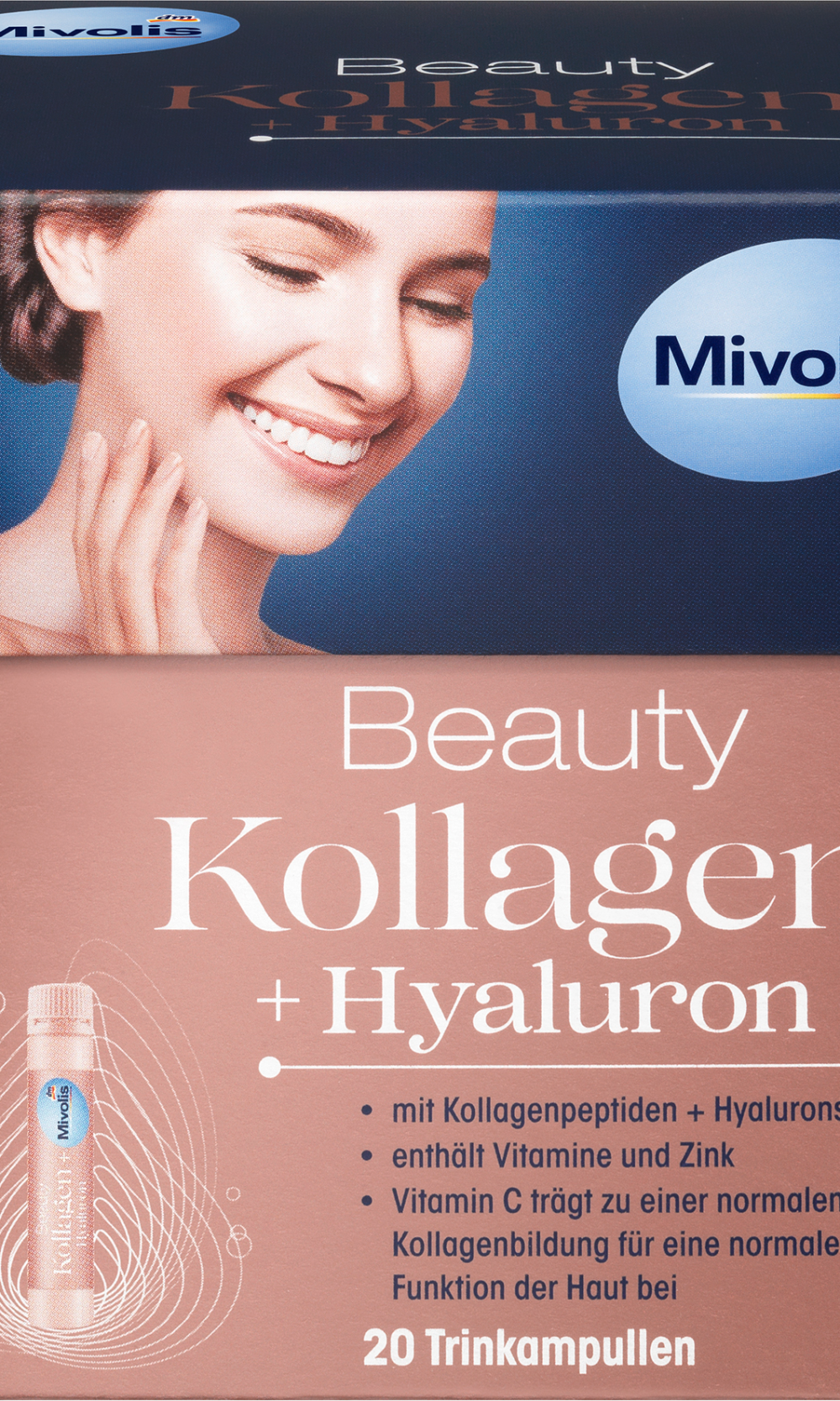 Mivolis Beauty Collagen + Hyaluron، أمبولات للشرب، 20 قطعة، 20 قطعةمكمل غذائي