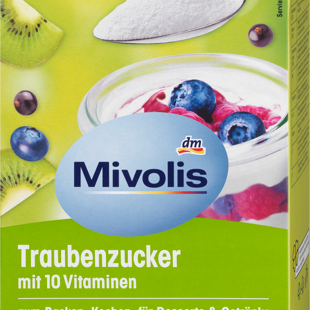 سكر العنب Mivolis ، 10 فيتامينات ، 500 جرام