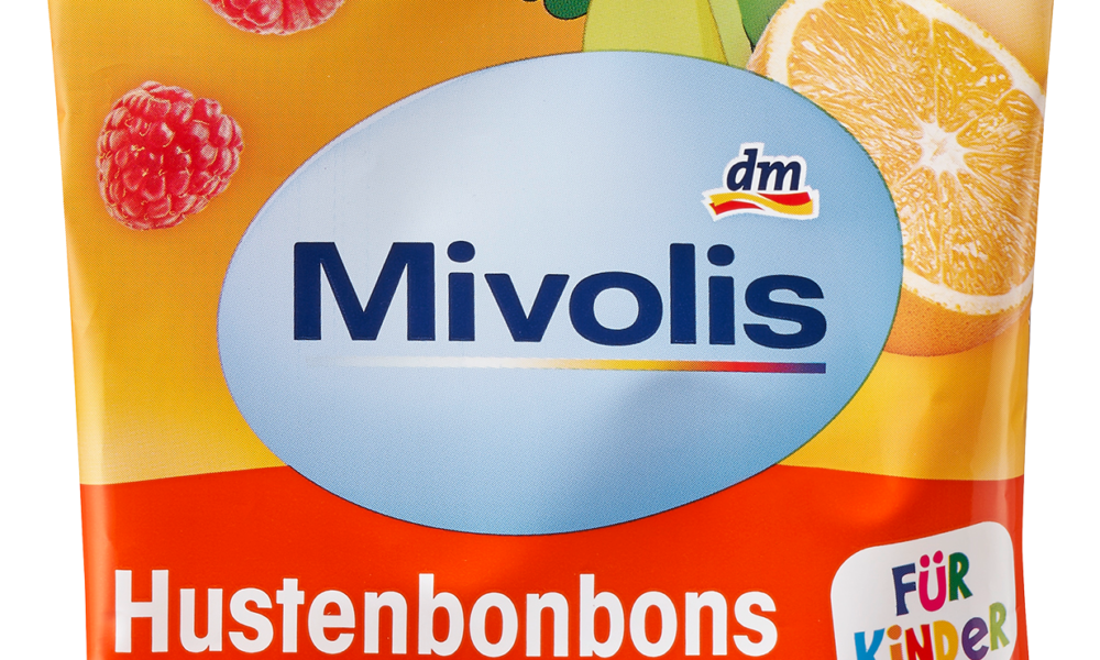 Mivolis Bonbon, فواكه حمراء وصفراء للأطفال، خالية من السكر، 75 جم