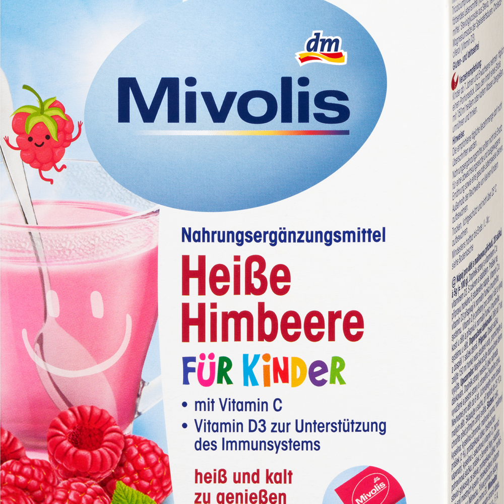 Mivolis مشروب للأطفال, توت العليق الساخن (20 عود)، 100 جرام مكمل غذائي