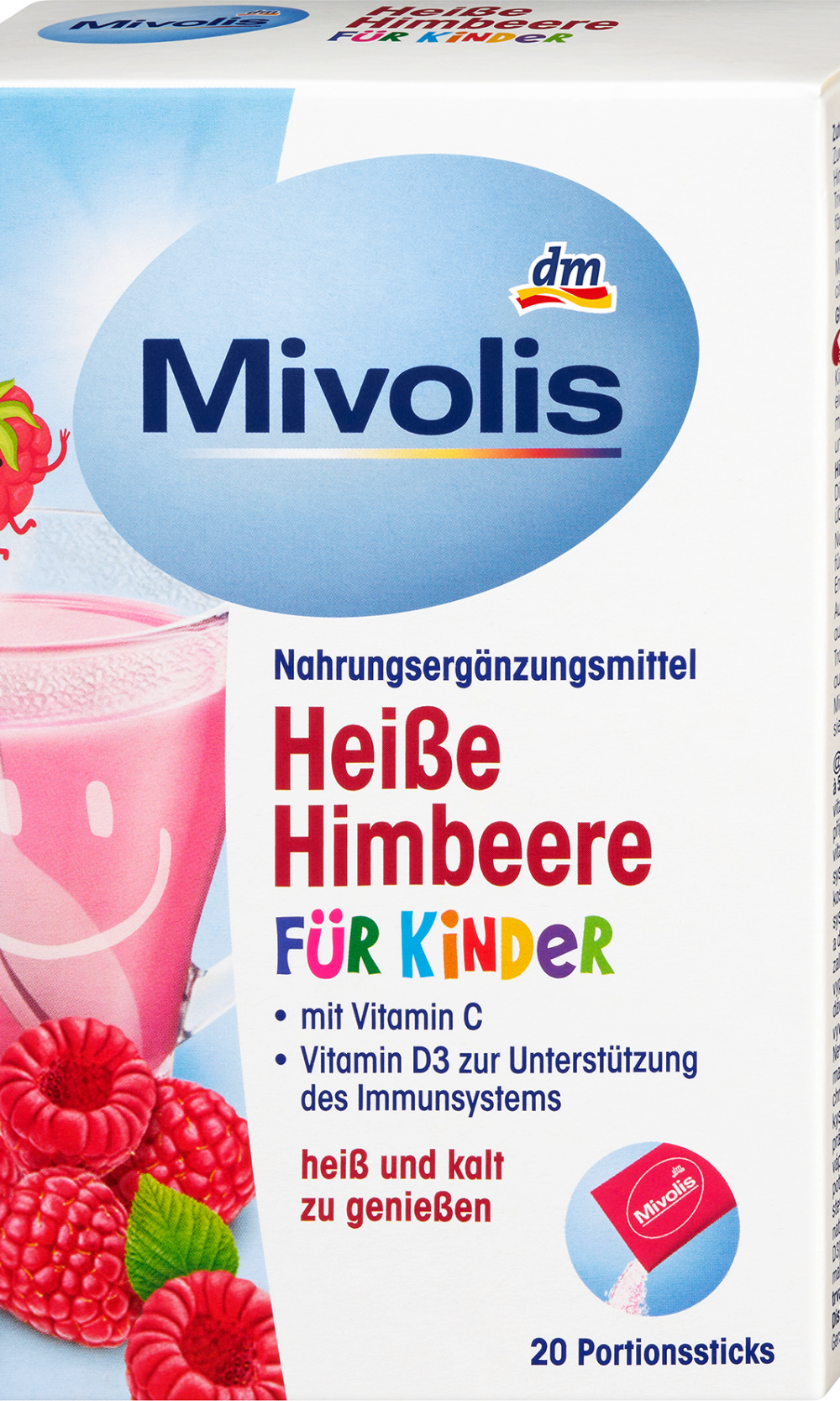 Mivolis مشروب للأطفال, توت العليق الساخن (20 عود)، 100 غراممكمل غذائي