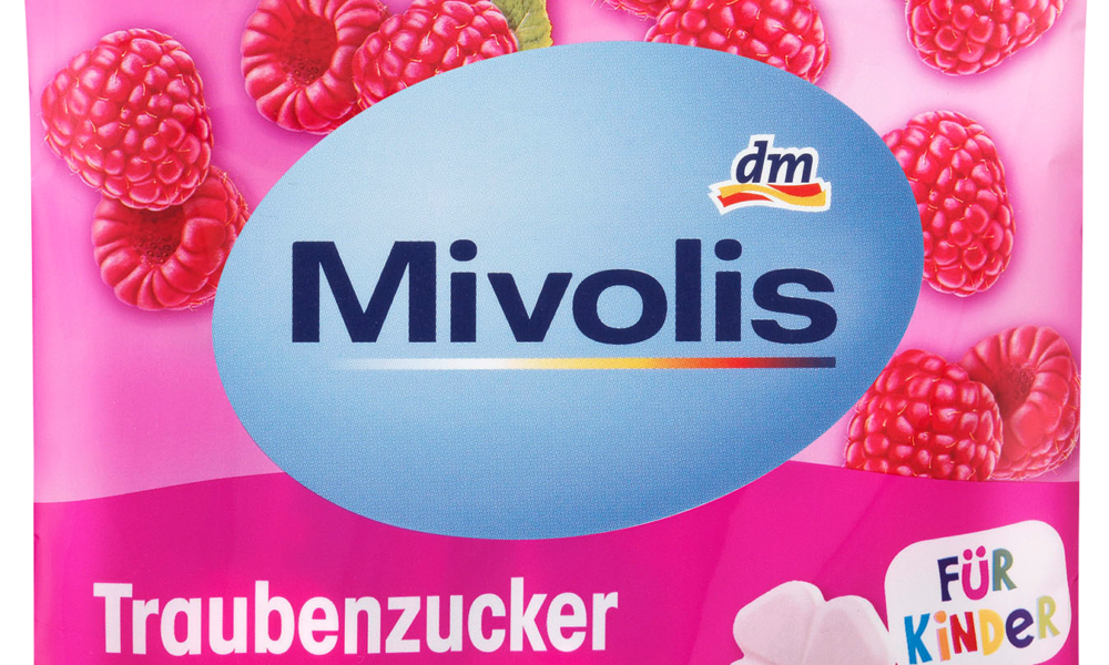 Mivolis dextrose, مصاصة توت العليق الفوارة للأطفال، 75 جرام