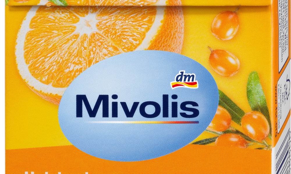 Mivolis Candy, نبق البحر والبرتقال، خالي من السكر، 50 غرام