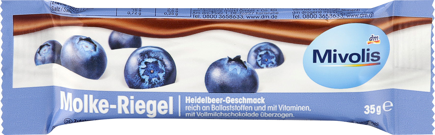 ميفوليس لوح مصل اللبن بنكهة التوت الأزرق، 35 جم