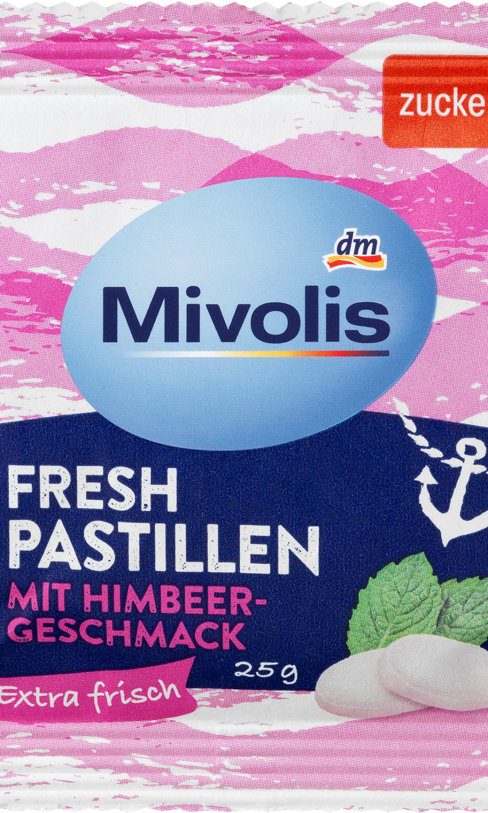 Mivolis Pastilles, توت العليق، خالي من السكر، 25 جرام