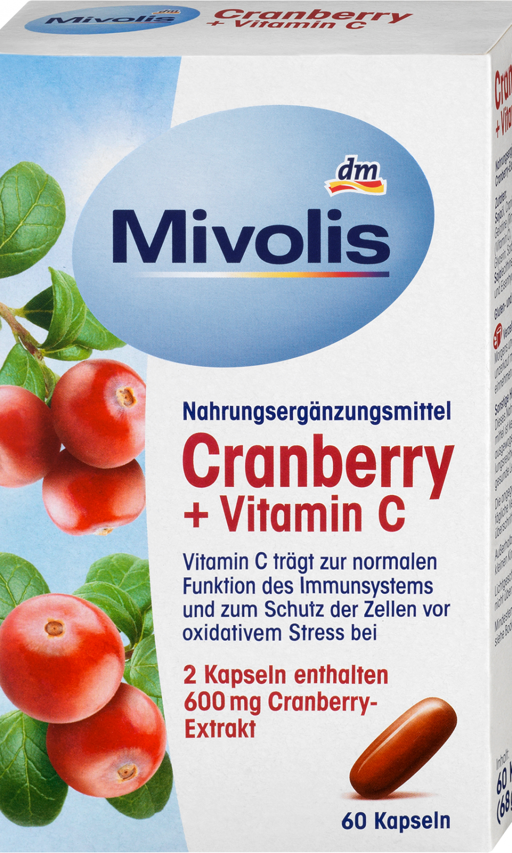 ميفوليس التوت البري + كبسولات فيتامين سي، 60 قطعة، 68 غراممكمل غذائي