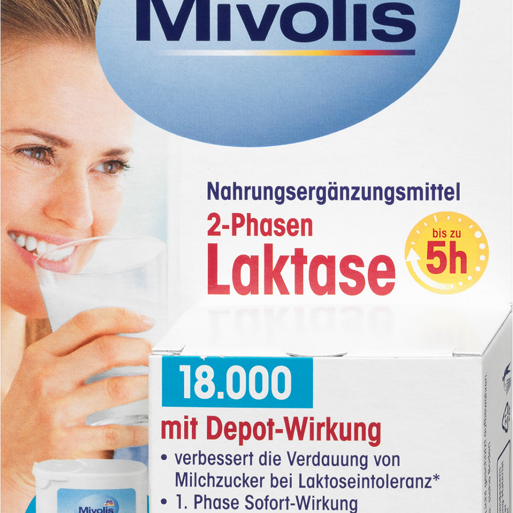 ميفوليس لاكتاز 18000 قرص 2 مرحلة، 40 قطعة، 20 جرام مكمل غذائي