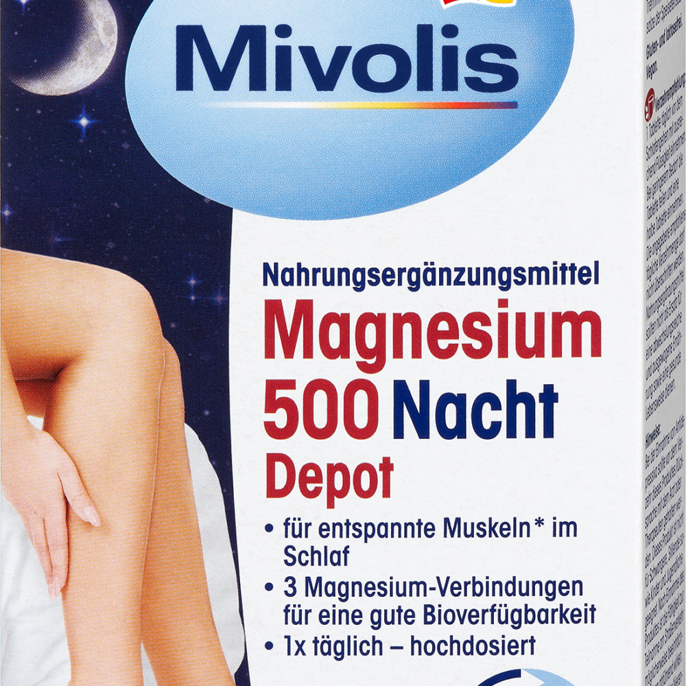 ميفوليس ميفوليس مغنيسيوم 500 نايت ديبوت، 30 قطعة، 43 جرام مكمل غذائي