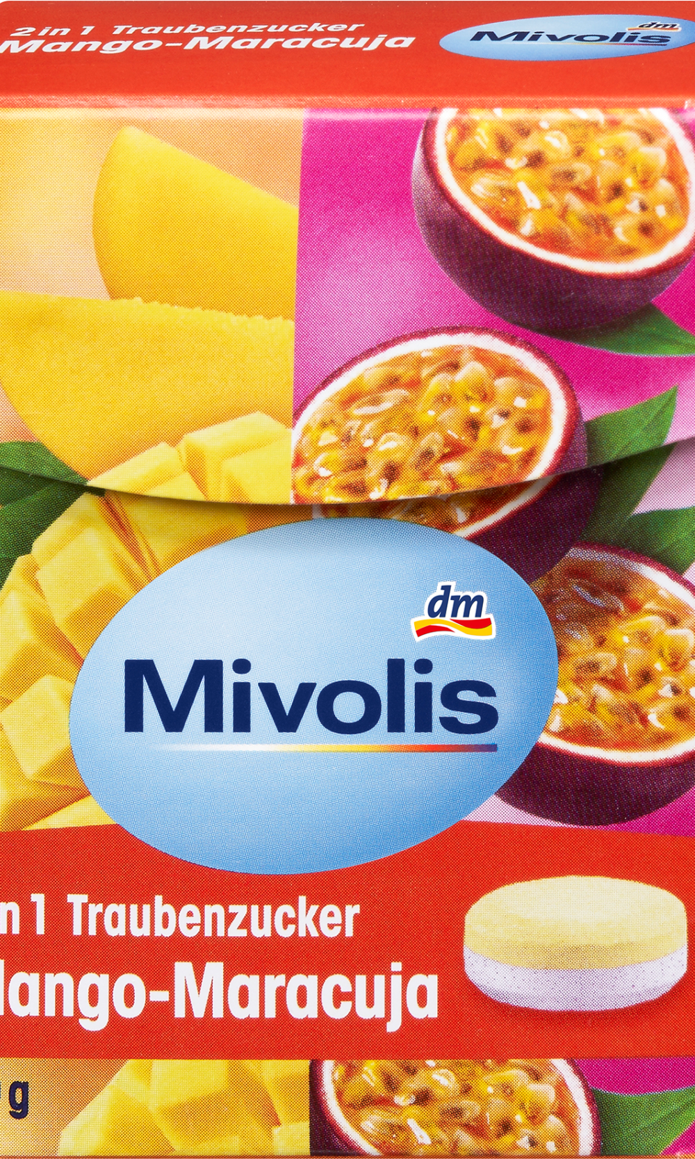 Mivolis Dextrose 2 in1, مانجو فاكهة العاطفة، 50 جم
