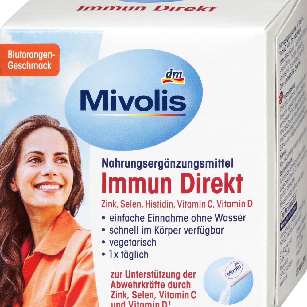 Mivolis Immune Direct, أعواد الأجزاء 20 قطعة، 39 جم مكمل غذائي