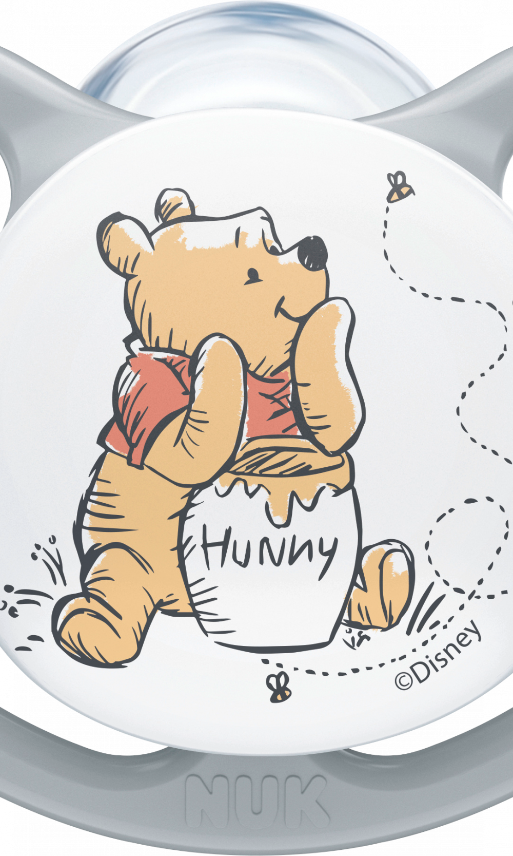 NUK لهاية سبيس ديزني سيليكون ، رمادي / أبيض ، مقاس 1 ، 0-6 أشهر ، 2 قطعة