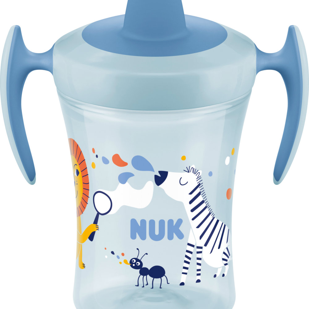 كوب مدرب زجاجة إيفولوشن من NUK أزرق، 230 مل، 1 قطعة