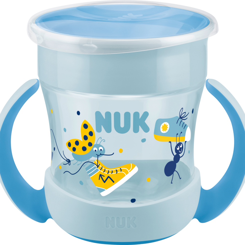 كوب سحري صغير من NUK Learner Learnr Evolution Mini Magic Cup أزرق، 160 مل، 1 قطعة