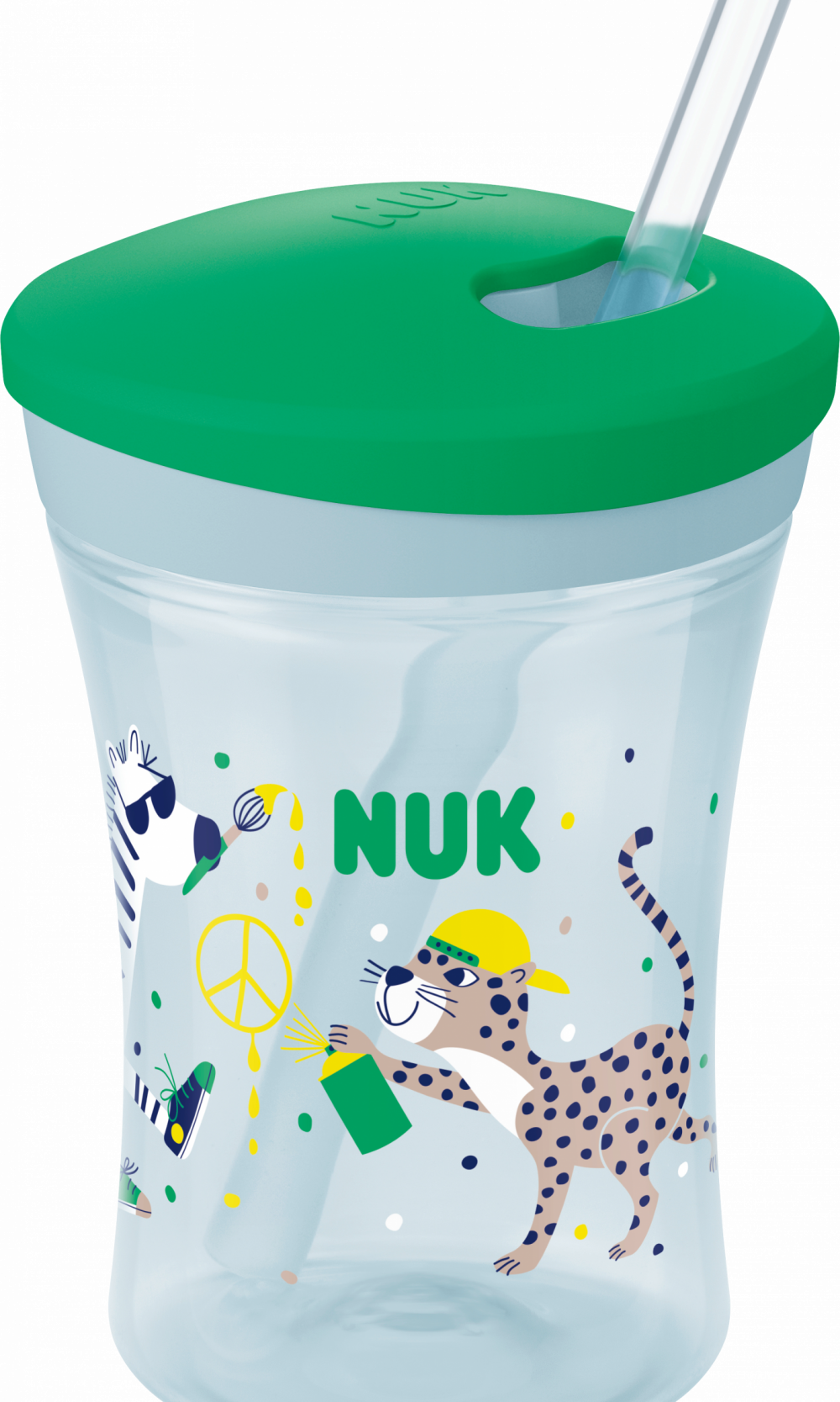 NUK كوب عمل من القش إيفولوشن أخضر، 230 مل، 1 قطعة