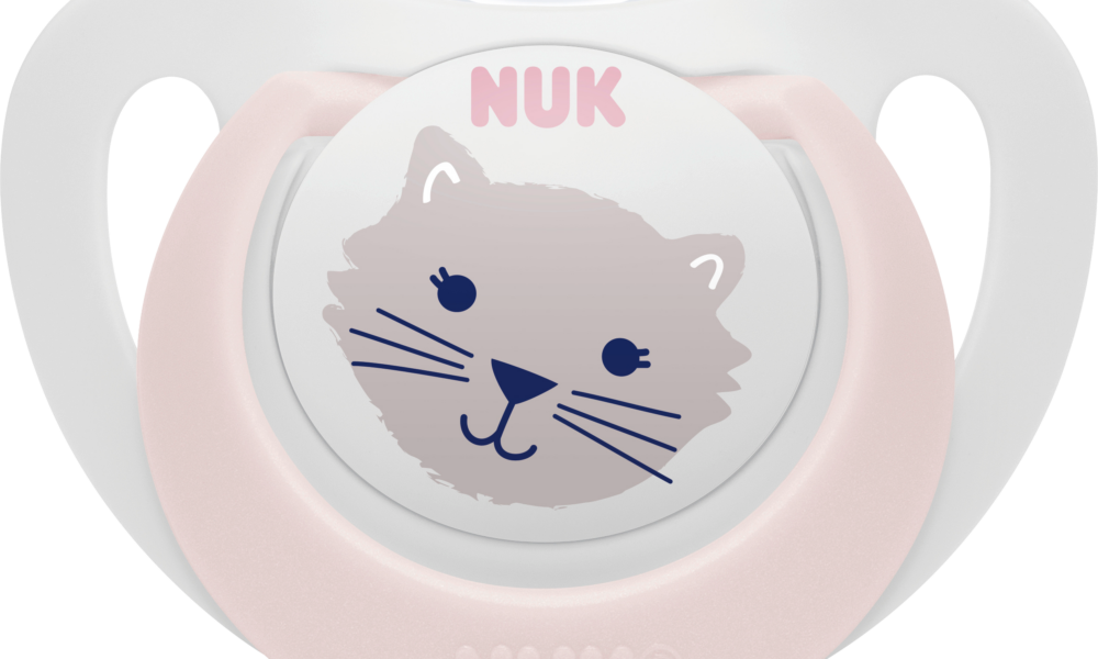 NUK لهاية ستار سيليكون نهاري آند نايت، وردي/أزرق فاتح، مقاس 1، 0-6 أشهر، 2 قطعة