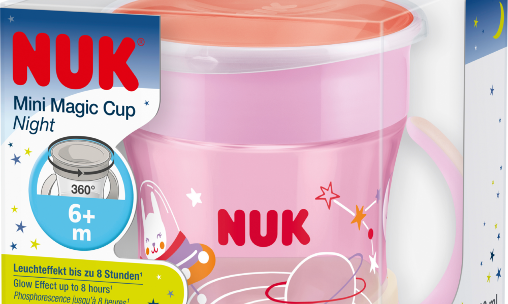 NUK كوب ماجيك ميني ليلي وردي، 160 مل، 1 قطعة