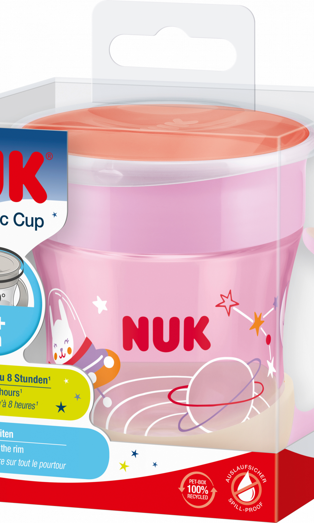 NUK كوب ماجيك ميني ليلي وردي، 160 مل، 1 قطعة