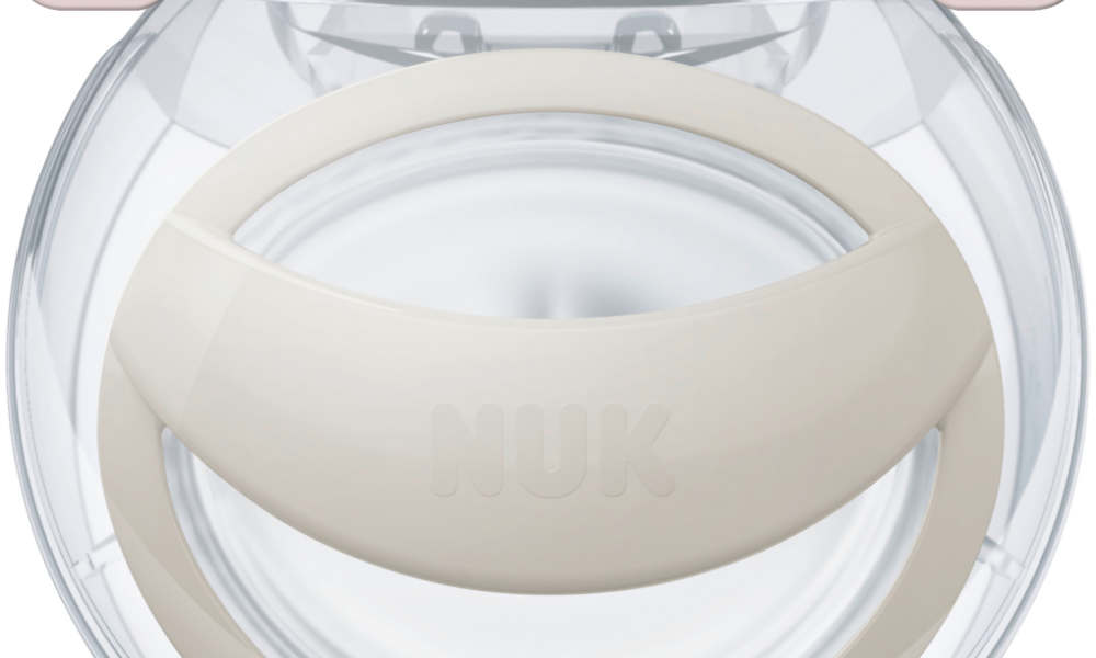NUK مصاصة موم سيليكون ، كريم ، مقاس 1 ، 0-9 شهور ، 2 قطعة