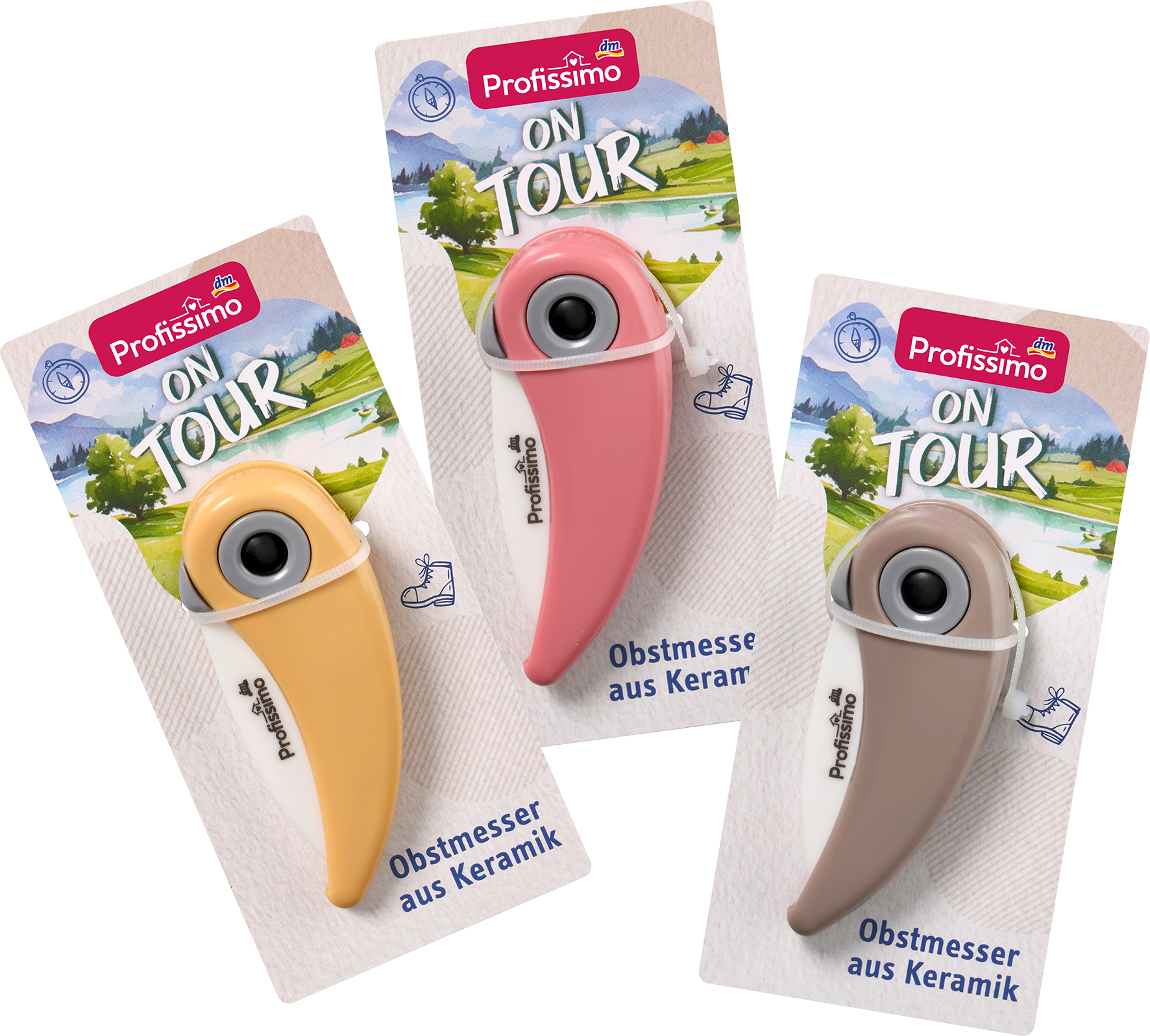 Profissimo سكين فواكه سيراميك في جولة ، 1 قطعة