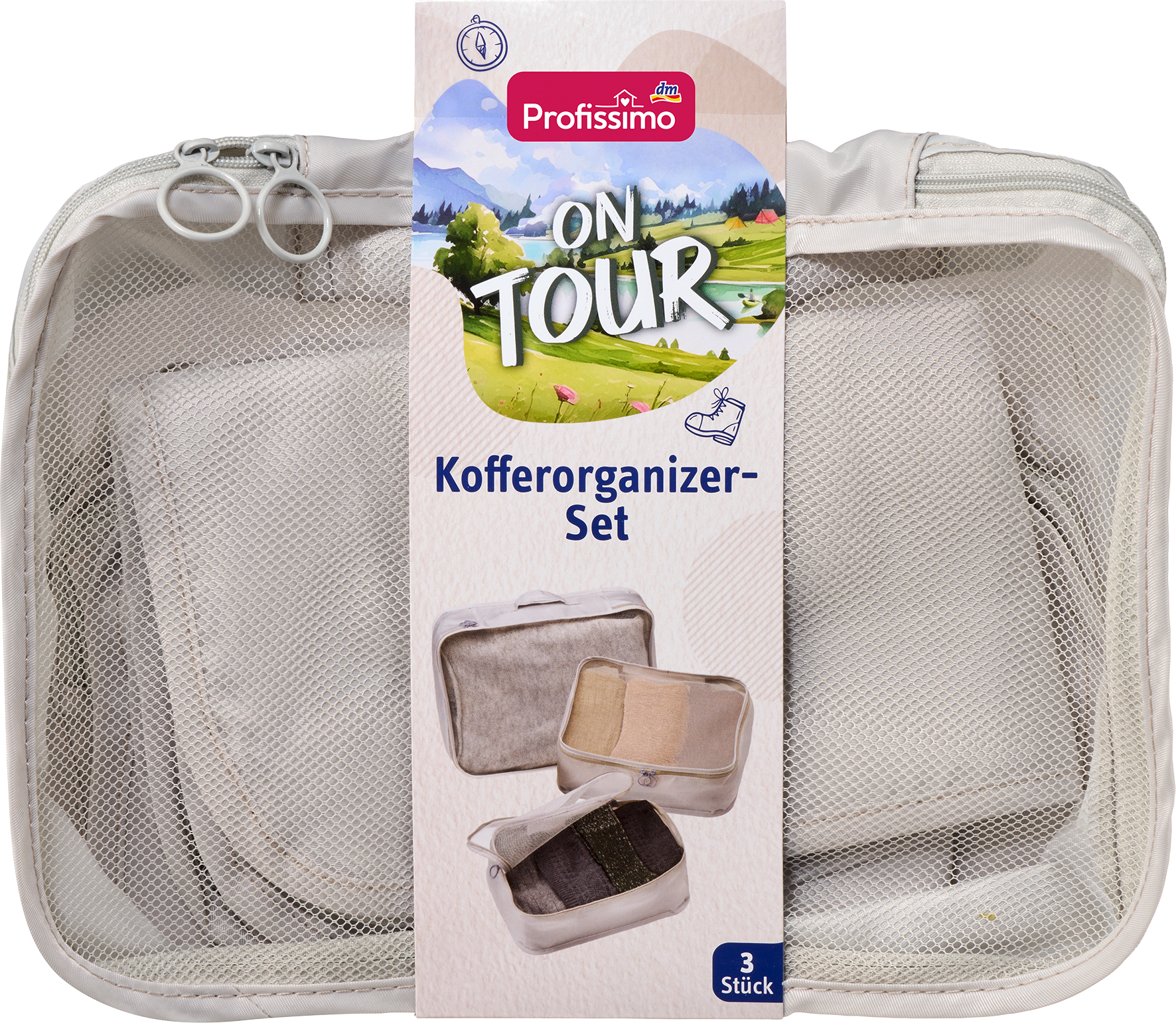 مجموعة منظم حقائب Profissimo في جولة، 3 قطع