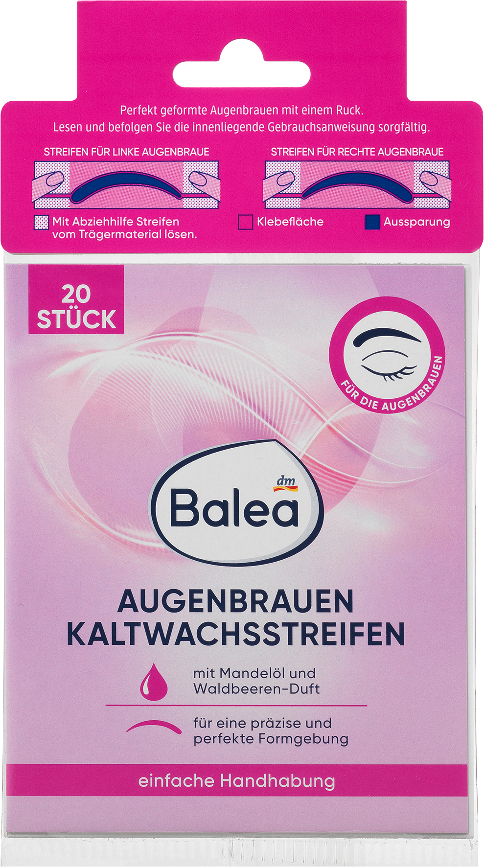 باليا شرائط الشمع الباردة للحواجب، 20 قطعة