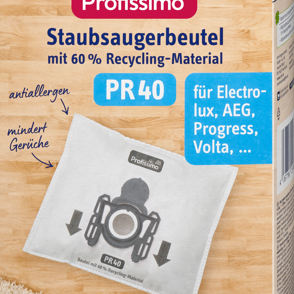 بروفيسيمو أكياس مكنسة كهربائية PR 40 ، 4 قطع