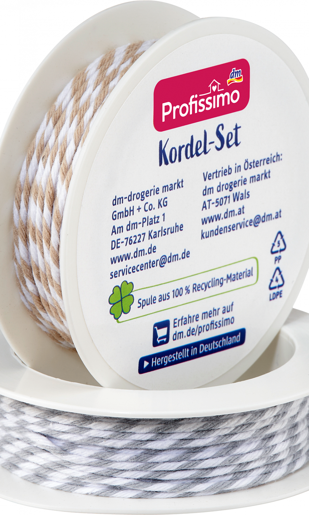طقم أسلاك Profissimo "أبيض / طبيعي ، أبيض / رمادي" ، 10 م