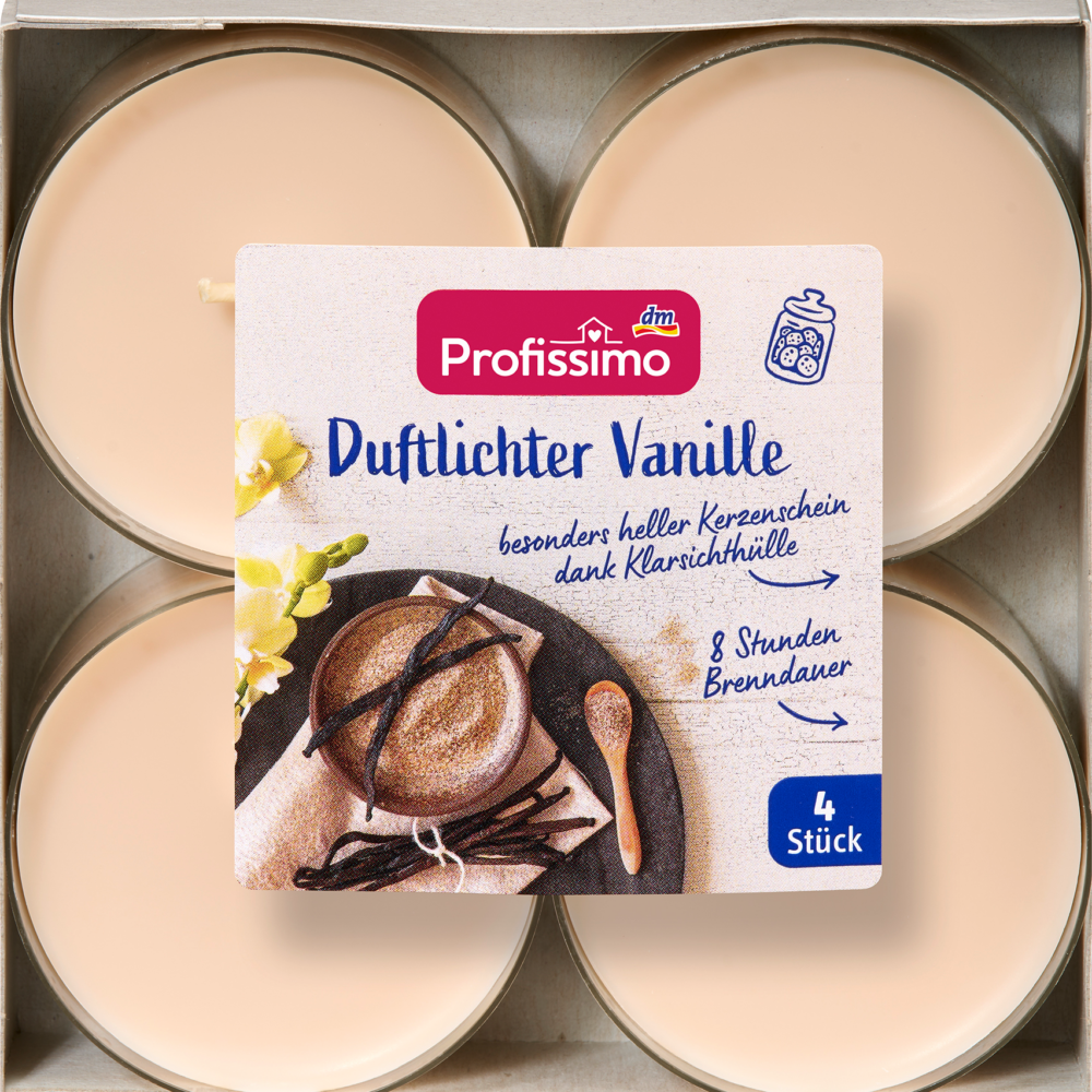 بروفيسيمو أضواء معطرة فانيليا كبيرة ، 4 قطع