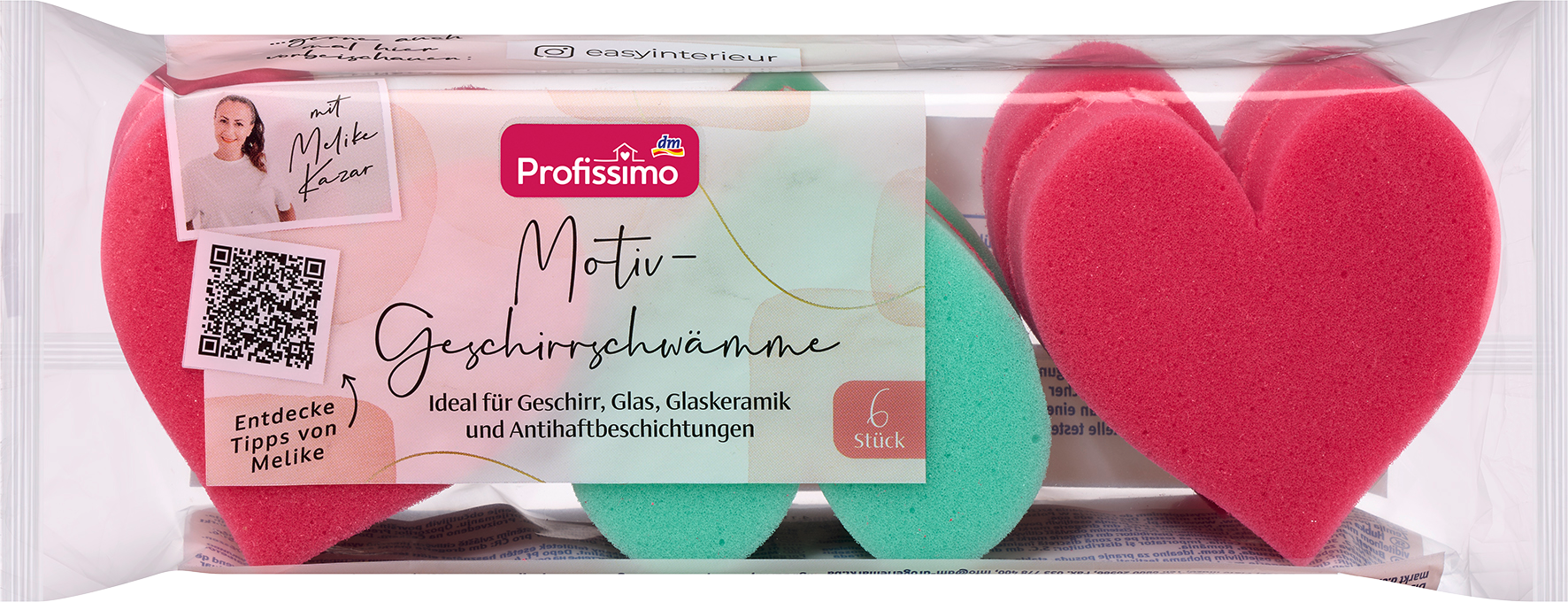 بروفيسيمو موتيف إسفنج صحن، 6 قطع