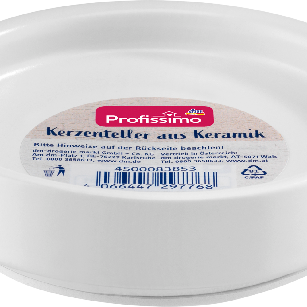 طبق شمعة سيراميك Profissimo ، 1 قطعة