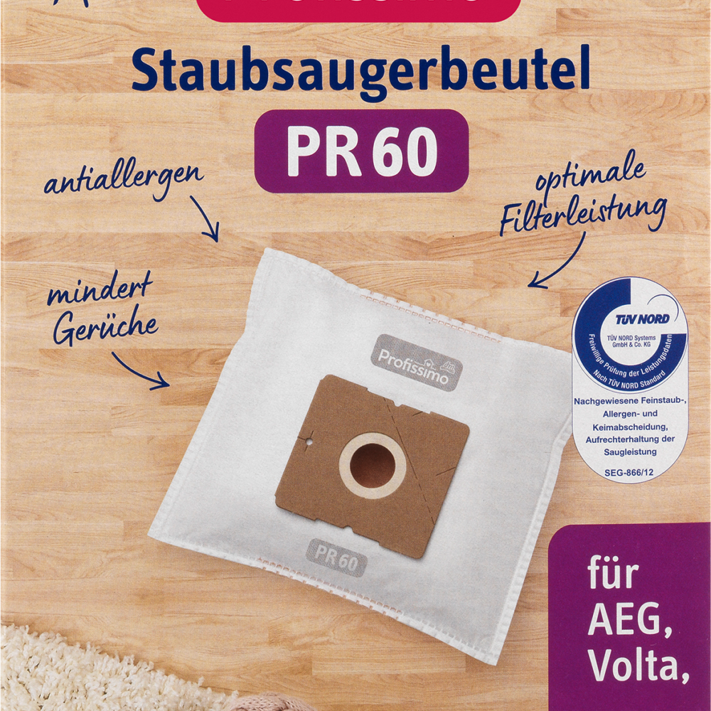 بروفيسيمو حقيبة مكنسة كهربائية PR 60 ، 4 قطع