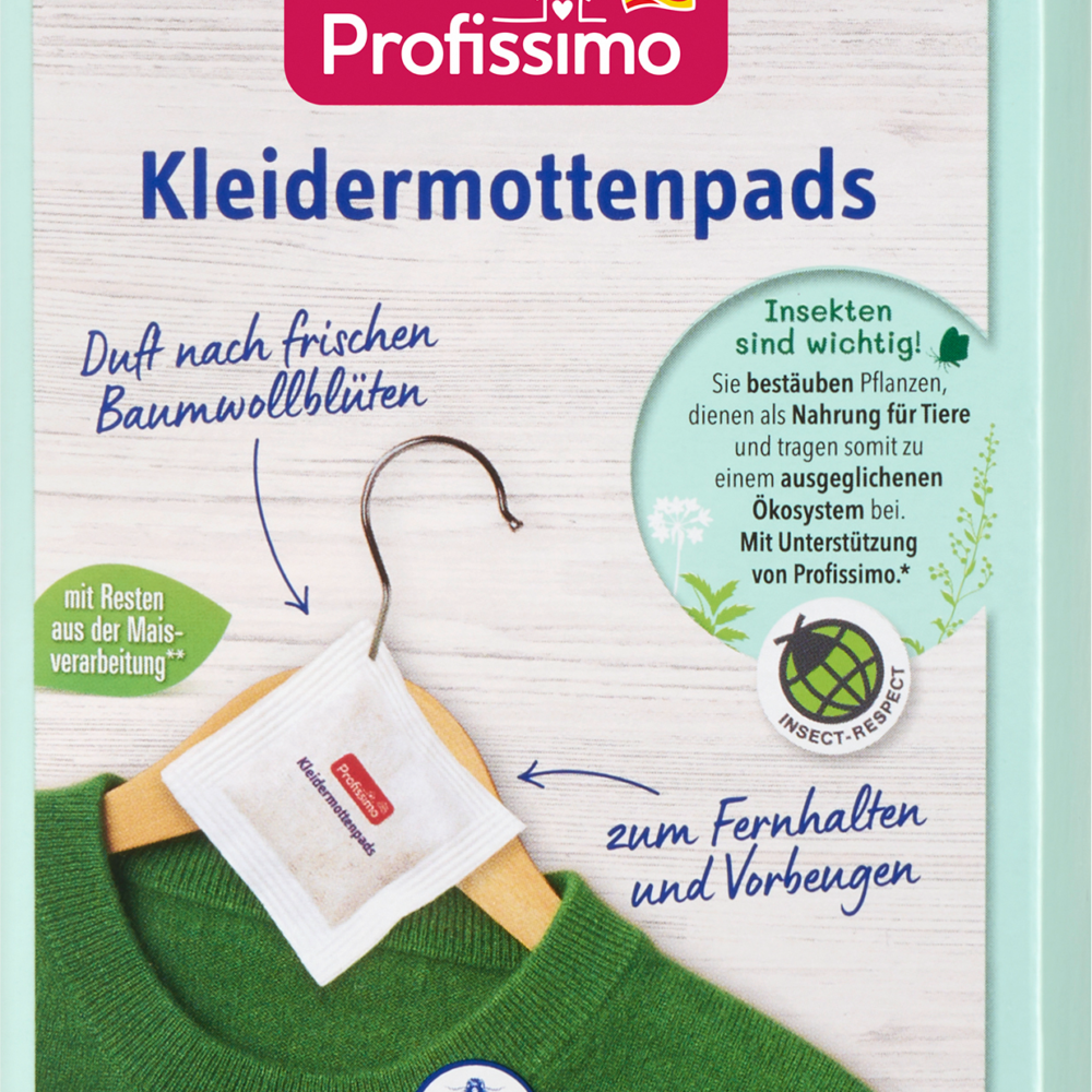 وسادات عثة ملابس Profissimo ، 3 قطع منتج مبيد حيوي